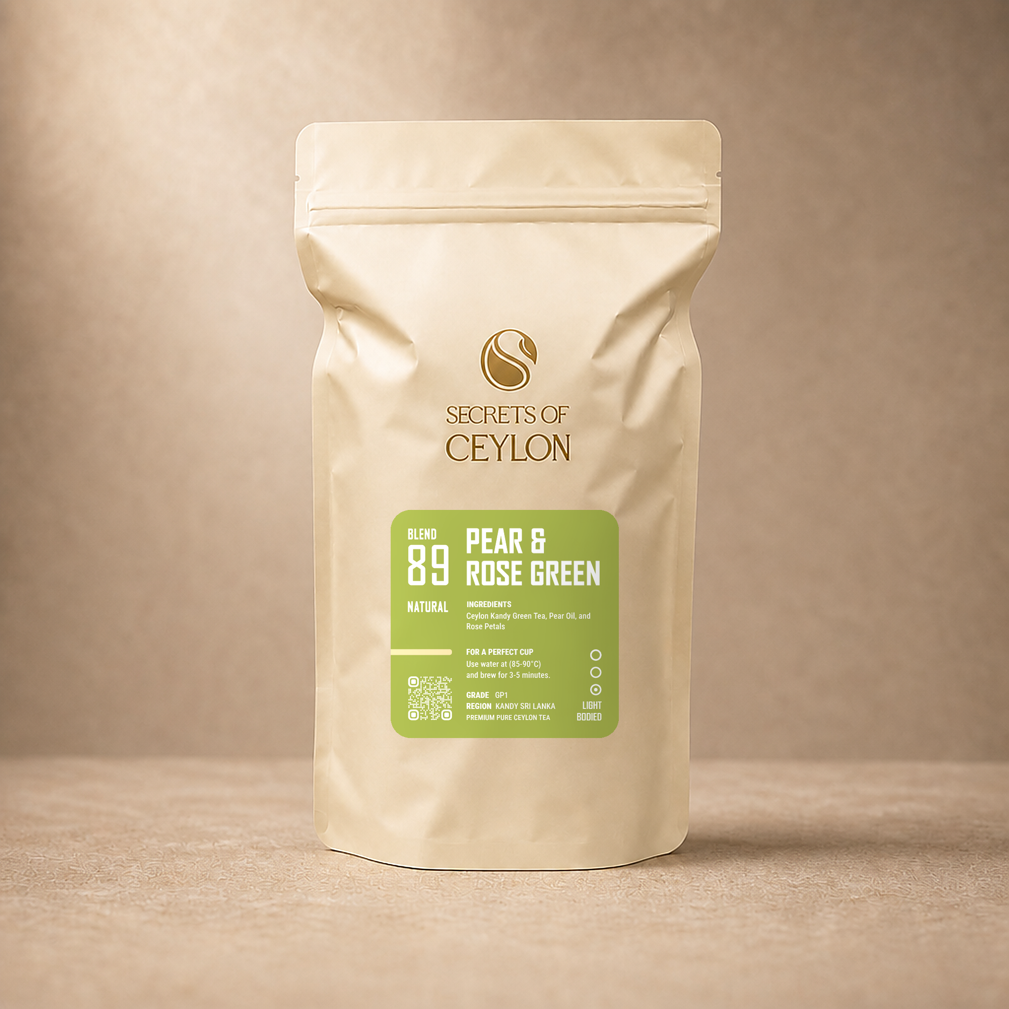 Pear & Rose Green GP2 Ruhuna Wholesale loose tea pack