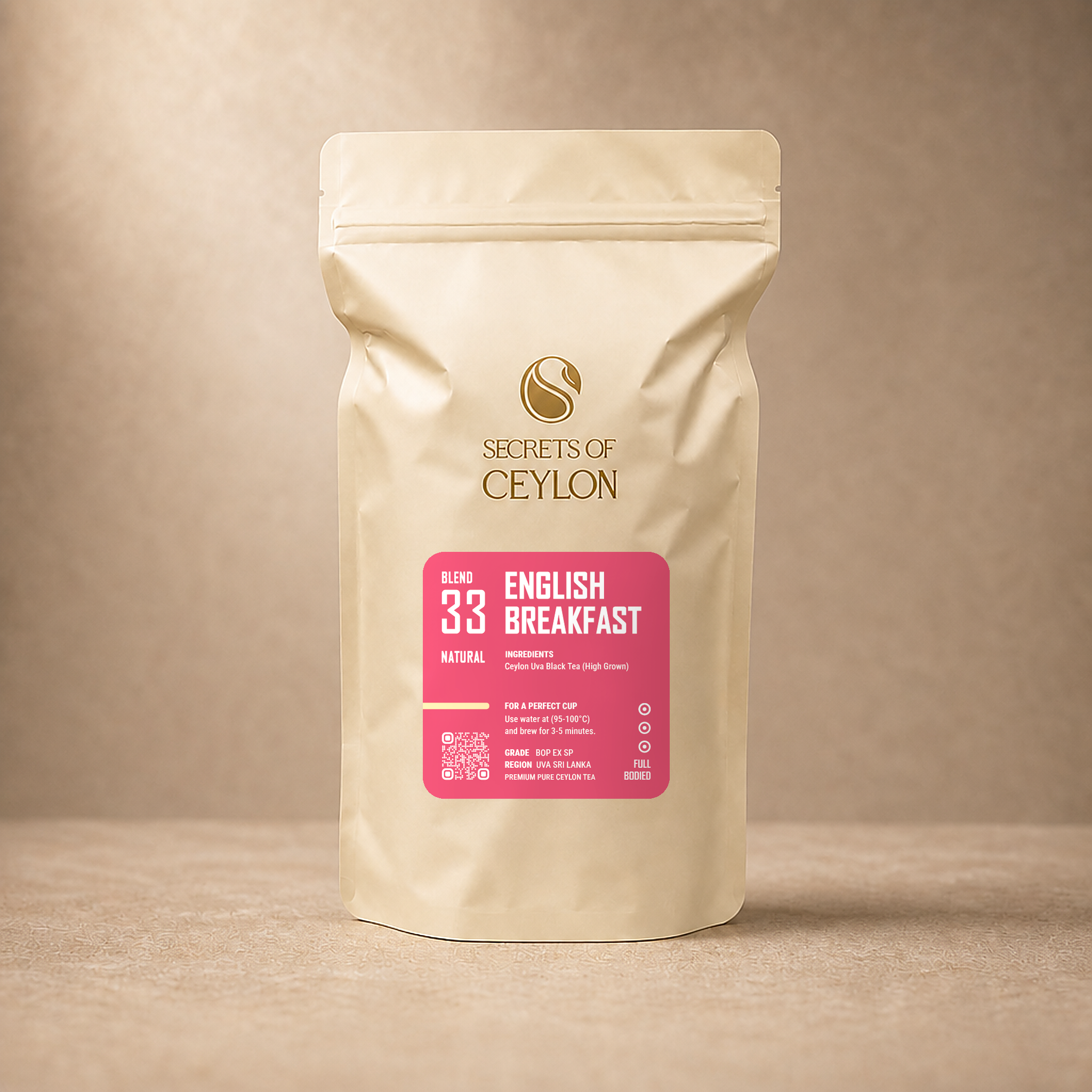 English Breakfast FBOP Dimbulla Wholesale loose tea pack